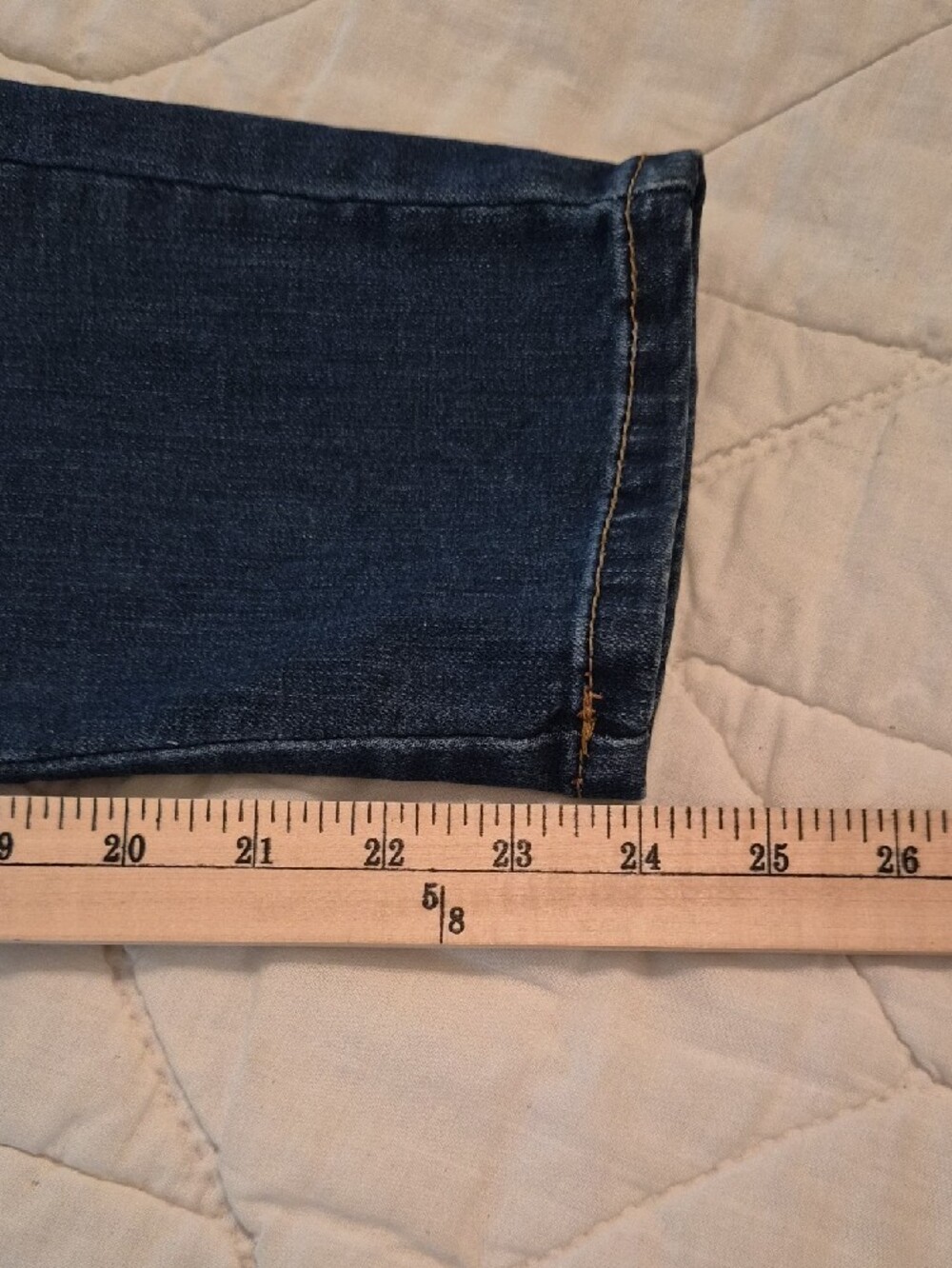 Dark Wash Embroidered Women’s Jeans - Blue with Multicolor Floral - Picture 6 of 12